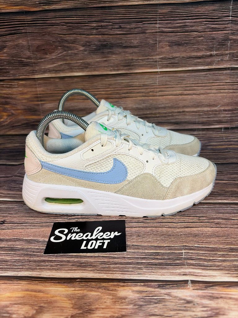 Nike Air Max Sc Sneakers Women's White Cobalt Blue Suede Shoes Size 7.5